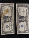 1 Lot of 2 $1 Blue Seals