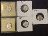 1 Lot of 5 Dimes