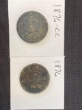 1 Lot of 2 Seated Liberty Quarter Dollars