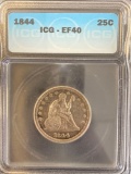 1844 Seated Liberty Quarter