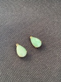 14K Apple Green Earrings