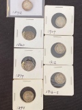 1 Lot of Mixed Seated Liberty and Barber Dimes
