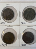 1 lot of 4 Large Cents