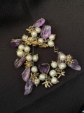 Freshwater Pearl and Amethyst Bracelet