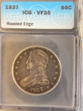 1837 Capped Bust Half Dollar, Reeded Edge