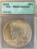 1934 Peace Dollar