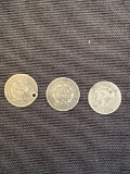 1 Lot of 3 Half Dimes