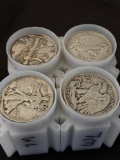 1 Lot of 80 walking Liberty Silver Half Dollars
