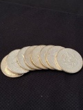 1 Lot of 6 Half Dollars