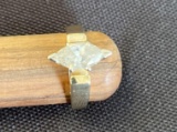 14K Two Tone Ring Containing One Approximate 1ct marquise Diamond
