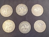 1 Lot of 6 Capped Bust Half Dollars