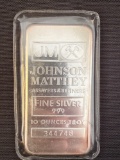 Johnson Matthey Assayers and Refiners Silver Bar- 10 troy oz