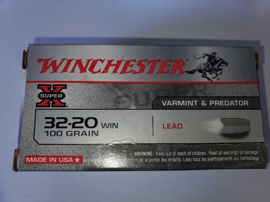 1 Box Winchester 32-20 WIN Ammo