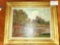 Oil Painting, Walter Clark, N.A., Landscape Scene, Framed