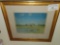 Pastel Landscape, Signed W.C., Framed and Matted Under Glass