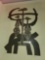 Costello African Art Print, IV/V, Signed Costello '72, Unframed