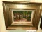 Landscape Oil Painting on Board, No Visible Artist Signature, Matted and Framed