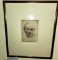 Hofbl Signed Original Drawing, Matted and Framed