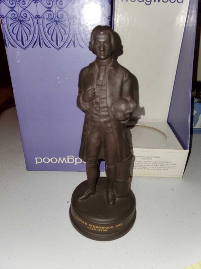 Wedgwood Josiah Figurine, Black Basalt, 1984 Hammond Museum
