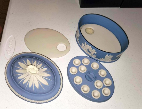 Wedgwood Blue Jasper Ware Ladies Paint Box, Only 200 Produced- #71, 6th in the Masterpiece Series