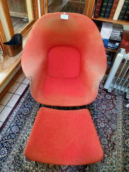 Mid Century Chair and Ottoman