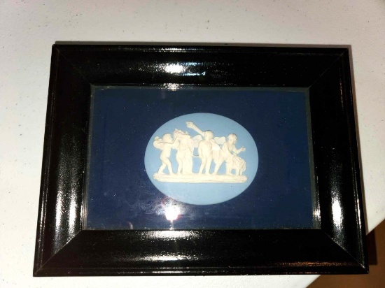 Wedgwood Jasper Ware " Bacchanals" Cameo, Framed in Shadowbox Frame