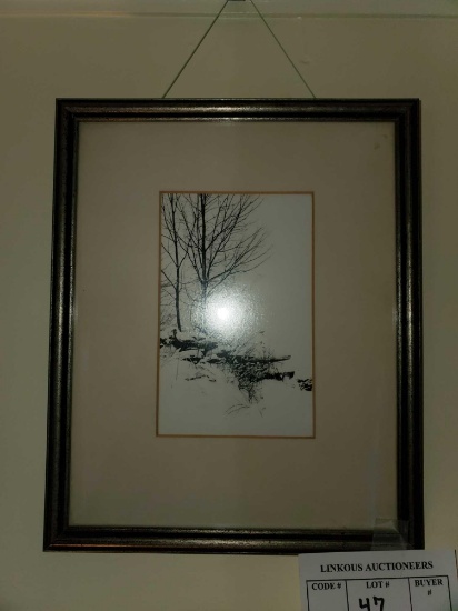 Landscape Print, Framed under Glass