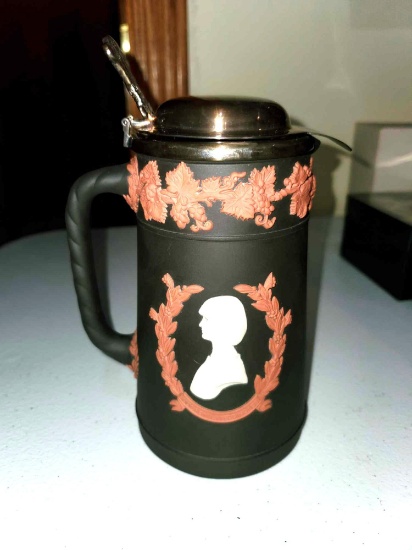 Wedgwood Tri-Color Jasper Ware Syrup Dispenser