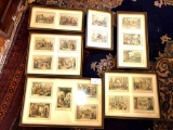 Group of 6 Framed Plates of Comic History of England (20 plates total)