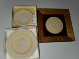 3 - Wedgwood Small Sweet Dishes, Queen Charlotte, the White House, and Angel