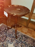 Parlor Table with Brass Tray