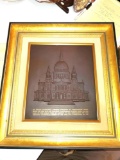 Wedgwood Black Basalt St Pauls Cathedral, framed, 351/250