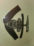 Costello African Art Print, IV/V, Signed Costello '72, Unframed