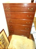 Mahogany 5 Drawer Chest