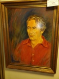 D. Jogalsky Oil Portrait Painting, Framed, Signed 1973
