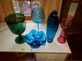 5 pieces of decorative glass
