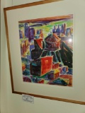 Oil Painting by L. Kass, Framed under Glass