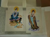 3 Asian Cutouts in Watercolor