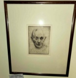 Hofbl Signed Original Drawing, Matted and Framed