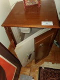 End Table with Safe Built in