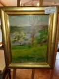 Oil on Board Landscape Scene, No Artist Signature Visible, Framed