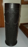 Wedgwood Black Basalt Spill Vase, c.1840, Excellent condition, Acanthus Leaves