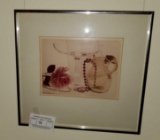 Still Life Picture, Matted and Framed Under Glass