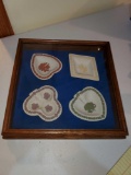 Wedgwood Bridge Card Trinket Dishes, Set of 4, In Shadowbox Frame