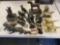 Lot of Dog Figurines, Cast Iton, Brass, and Metal