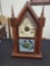 Cathedral Style Mantle Clock, Waterbury, With Key and Pendulum