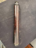 Vintage Keuffel & Esser Telescope with Leather Exterior, Quaftgrmaster Spyglass, Power 13.42 USN