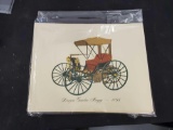 Group of Unframed Antique Car Prints,