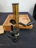 E.B. Meyerowitz Microscope, Cased