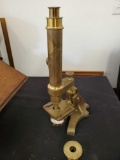 Unmarked Microscope, Brass, with Polarizers